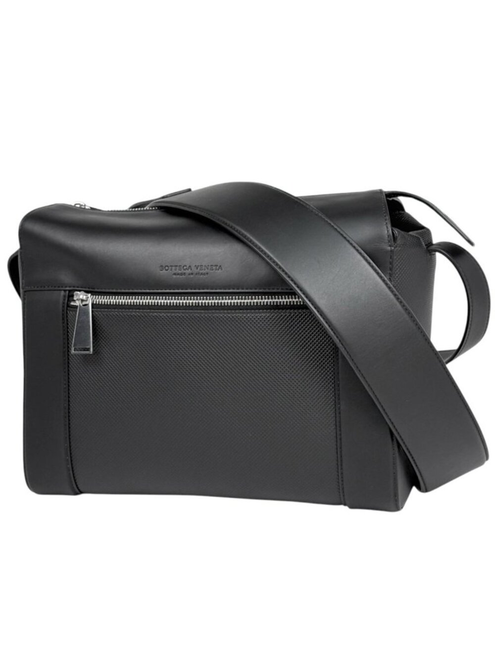 Bottega Veneta Shoulder Bag Logo Leather Black
